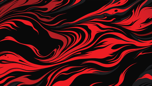 Red and black background featuring abstract splatters, creating a dynamic and bold visual effect..eps
