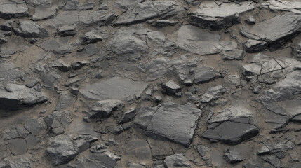 Cracked cobblestone terrain with fragmented surface used in disaster visualizations or post-apocalyptic environmental storytelling