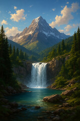 waterfall in yosemite
