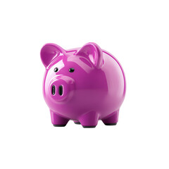 Obraz premium Cute Pink Piggy Bank for Savings, Finance, and Budgeting Concepts in Minimalist Style on transparent background