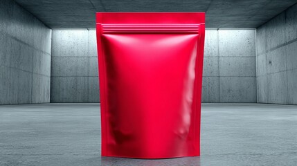 Red stand up pouch packaging design