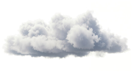 large cumulus cloud on white background . Generative AI