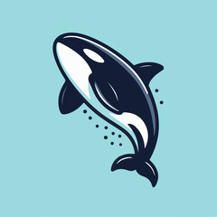 Obraz premium beautiful orca whale vector illustration