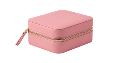 Compact jewelry travel box, isolated on white background