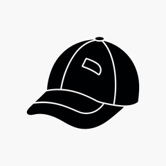 Baseball Cap Hat Headwear Fashion Style Apparel Icon Vector Illustration