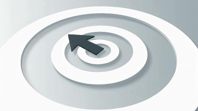 Spiral countdown path; arrow chases center