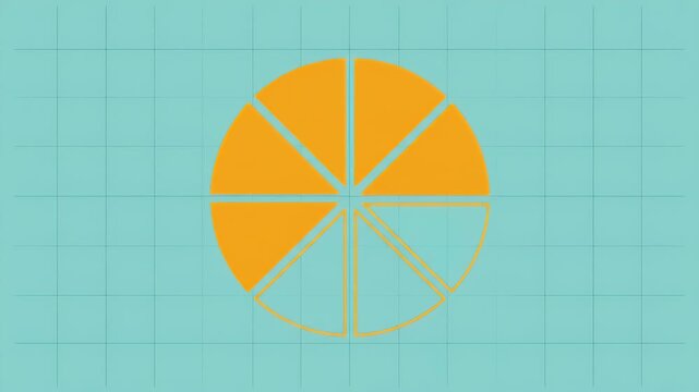 Central pie countdown fills; chime sparkle