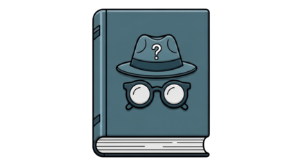 Isolated detective book cover