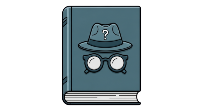 Isolated detective book cover