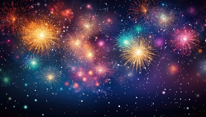 Obraz premium fireworks in the night sky