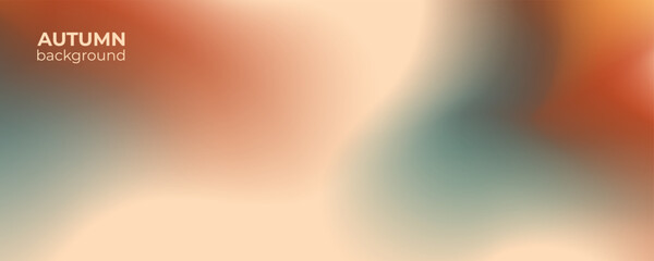 Autumn blurred background. Fall season banner with soft colored gradients for seasonal graphic design. Vector illustration.