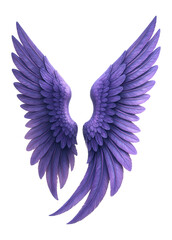Obraz premium 3D rendered illustration of fantasy purple wings.