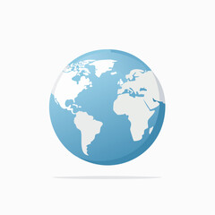 Flat Vector Globe Icon