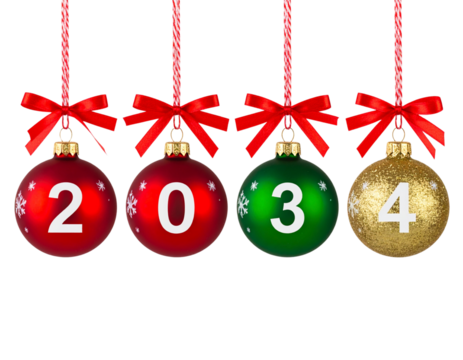  Whimsical Holiday Countdown Calendar with Hanging Ornaments and Snowy Background, Isolated on Transparent Background PNG