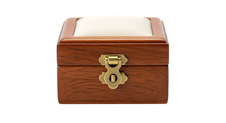 Mini jewelry box with snap closure, isolated on white background