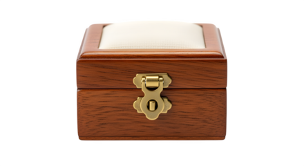 Mini jewelry box with snap closure, isolated on white background