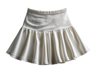 Elegant White Skirt: A pristine white skirt with a flowing, flirty design, ideal for spring or summer, embodying feminine grace and contemporary fashion.