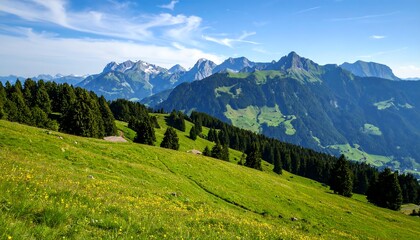 Alpine meadow panorama