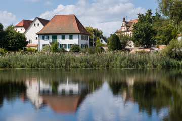 Naklejka premium Kloster-Weiher in der Gemeinde Wald/Hohenzollern im Landkreis Sigmaringen