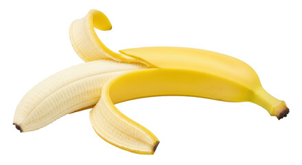 Isolated peeled banana © Claudia