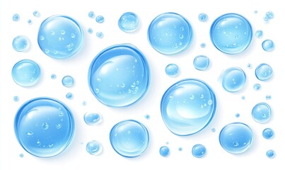 Raindrops or water droplets