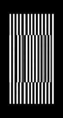 Obraz premium Square grid of black and white stripes, optical illusion