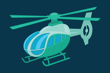 3D realistic helicopter vector design. Modern three side view dynamic helicopter vector art design. Military, rescue, personal, fighter helicopter vector design. Flying aircraft airplane vector.