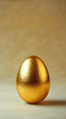 Golden eggs arranged in a row on a clean background, symbolizing wealth, prosperity, success, investment, and luxury concepts.