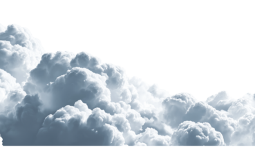 colorful sunset clouds isolated on white or transparent png