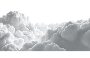 colorful sunset clouds isolated on white or transparent png