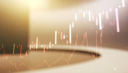 Abstract financial data visualization