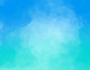 Obraz premium Abstract art with a vintage watercolor texture of a blue sky and light clouds