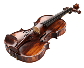 Detailed view of a classic violin