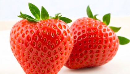 Fresh and juicy red strawberries perfect for food, health, summertime, or organicthemed designs. Vibrant and appetizing fruits on display.