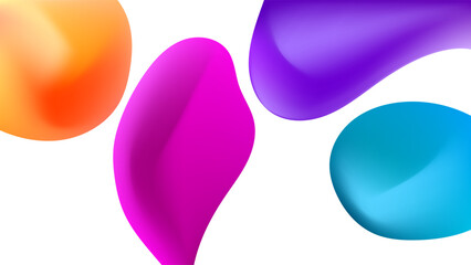 ABSTRACT WHITE BACKGROUND WITH GRADIENT MESH SMOOTH LIQUID BLUE ORANGE PURPLE PINK COLOR DESIGN VECTOR TEMPLATE GOOD FOR MODERN WEBSITE, WALLPAPER, COVER DESIGN 