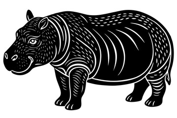 Vector illustration of a rhino