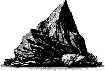 Engraved illustration of marble vein texture rock feature for design and decoration