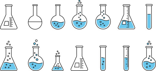 Chemistry flask, laboratory glassware, test tube, science beaker, experiment, research, analysis, biology, medicine, education, physics, technology, chemical, research tool, molecular, measurement, 