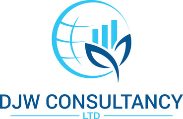 Global business consultancy logo design showing growth and nature for modern firms needing strategic solutions