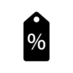 Sale tag.  Black percent