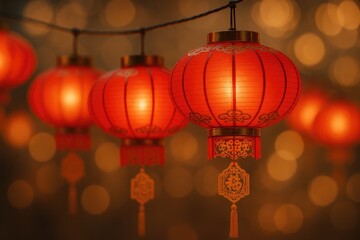Decorative hanging lanterns made of paper