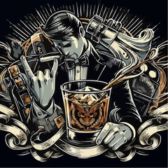 stylish digital art image of a drink 88