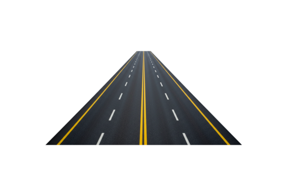 Road Ahead: A direct visual of a long, empty road vanishing towards the horizon line, symbolizing journeys and progression with a touch of solitude and open possibilities.