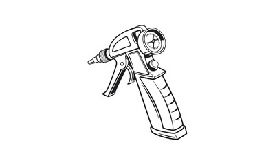 Spray Gun Equipment Illustration