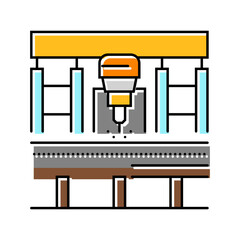 Fototapeta premium industrial welding industry color icon vector illustration