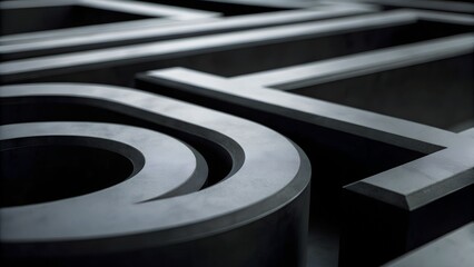 sleek modern metallic letter design