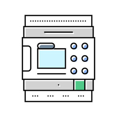 programmable logic controller color icon vector illustration