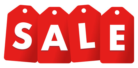 Sale red banner. Sale Tag