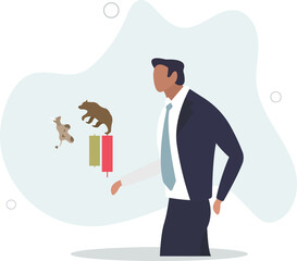 signal that sellers are winning over buyers. concept of trading virtual assets.