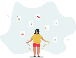 Weight loss tips with healthy habit change suggestions.Control body weight and obesity with sport activities,human life.